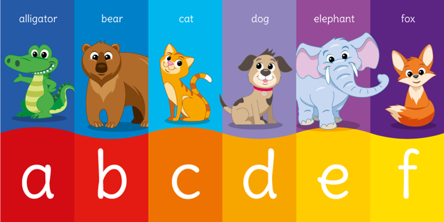 Animal Alphabet Sign - A to F