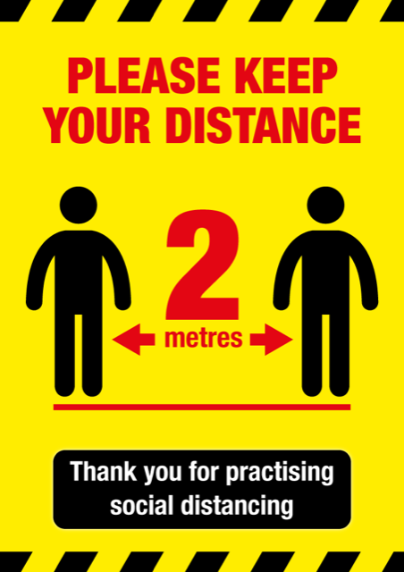 Keep Your Distance Social Distancing School Sign