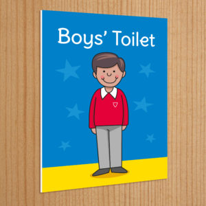 Boys' Toilet Sign for Schools
