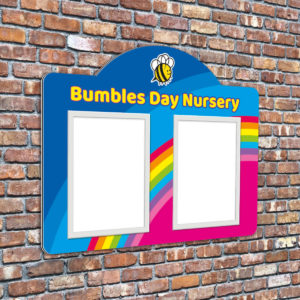 Double Noticeboard Sign for Schools