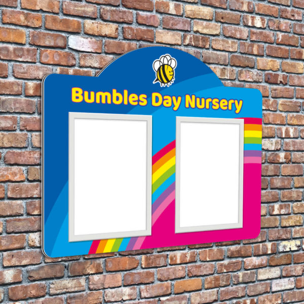 Double Noticeboard Sign for Schools