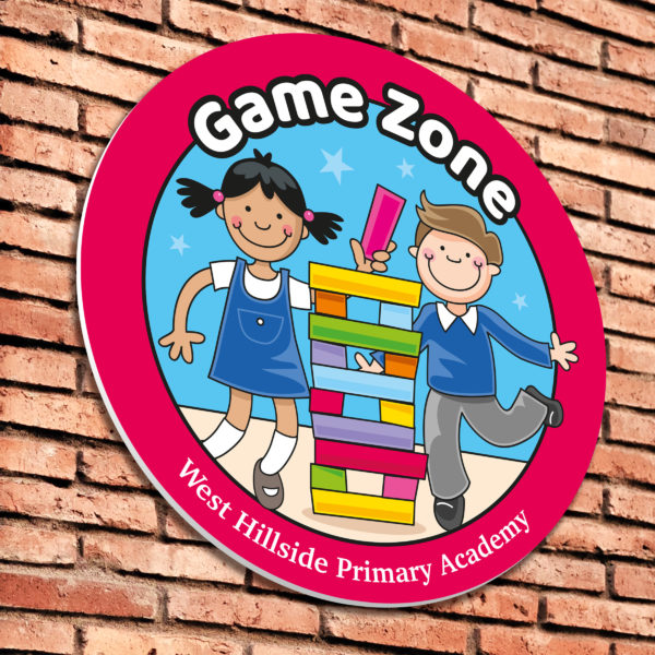 Game Zone Sign for Schools