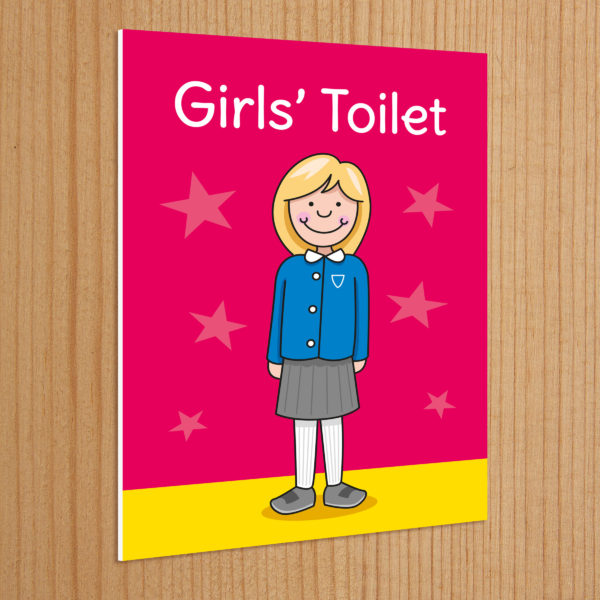 Girls' Toilet Sign for Schools