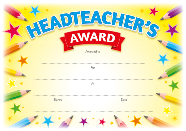 Headteacher's Award Certificate