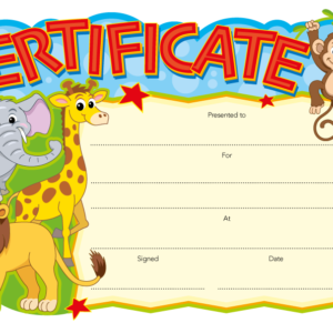 Animal Friends Certificate