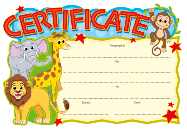 Animal Friends Certificate