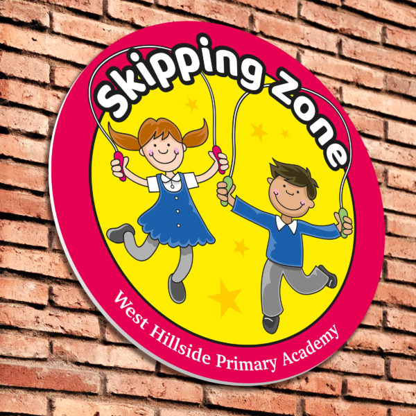 Skipping Zone Sign for Schools