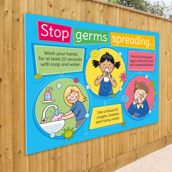 Stop Germs Spreading Sign for Schools
