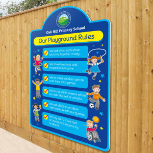 Playground Rules School Values Sign