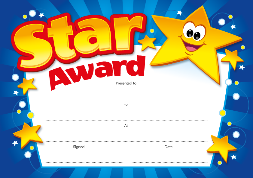 Writing Award Gold Star Certificate - vrogue.co