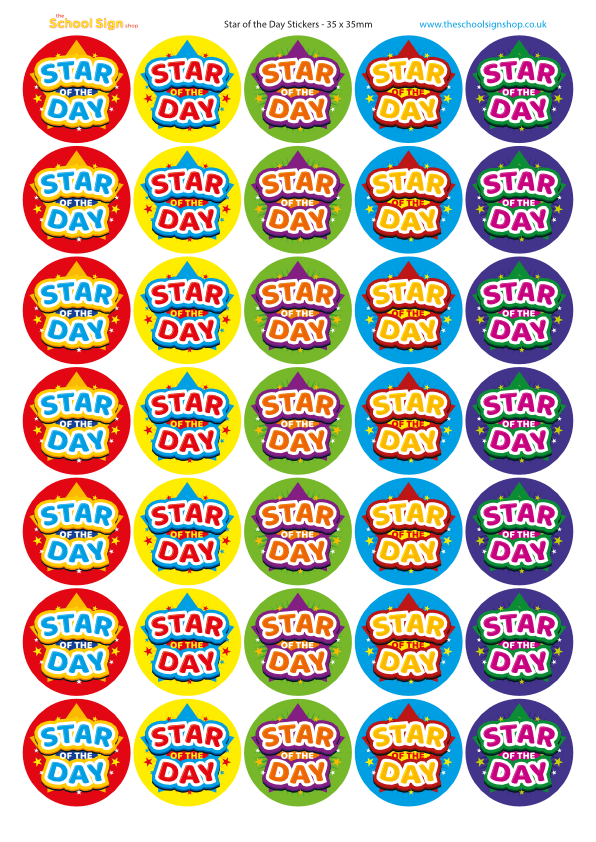 Star of the Day Sticker Sheet