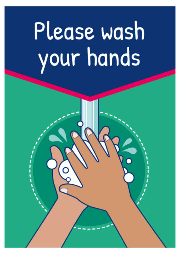 Please Wash Your Hands School Sign