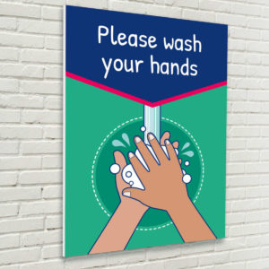Please Wash Your Hands Sign for Schools