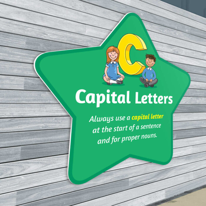 Upper Case Sign Examples Capital Letter Sign - A Sign for supporting English in School classrooms