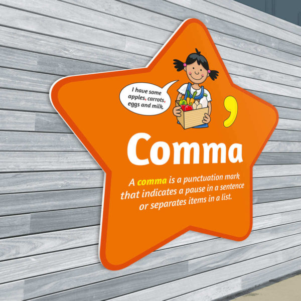 Comma Sign for Schools