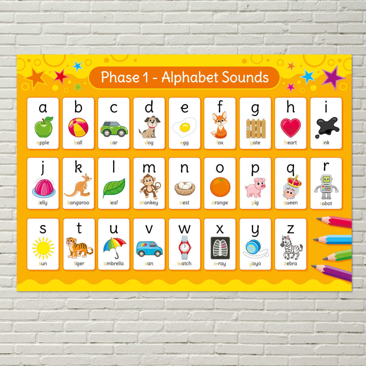 Phonics Phase 1 Alphabet Sounds Poster - English Poster for Schools