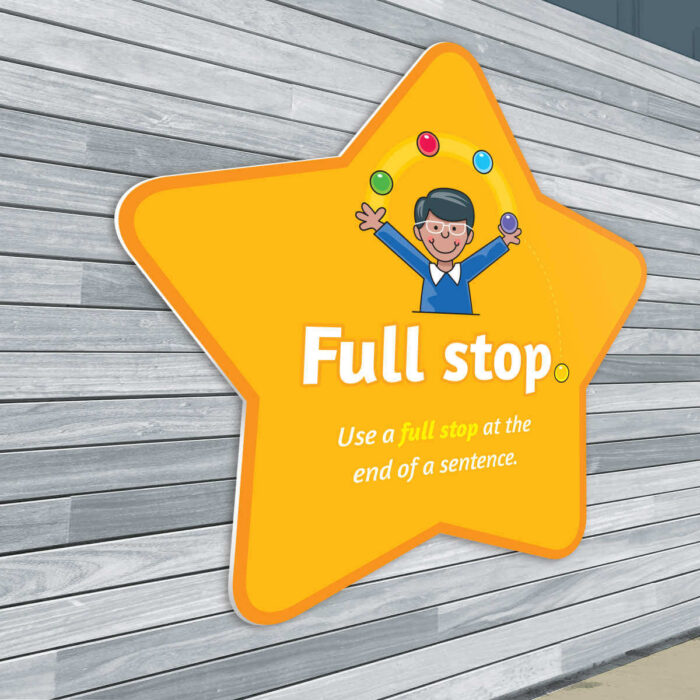 Full Stop Sign - A Sign for supporting English in Schools