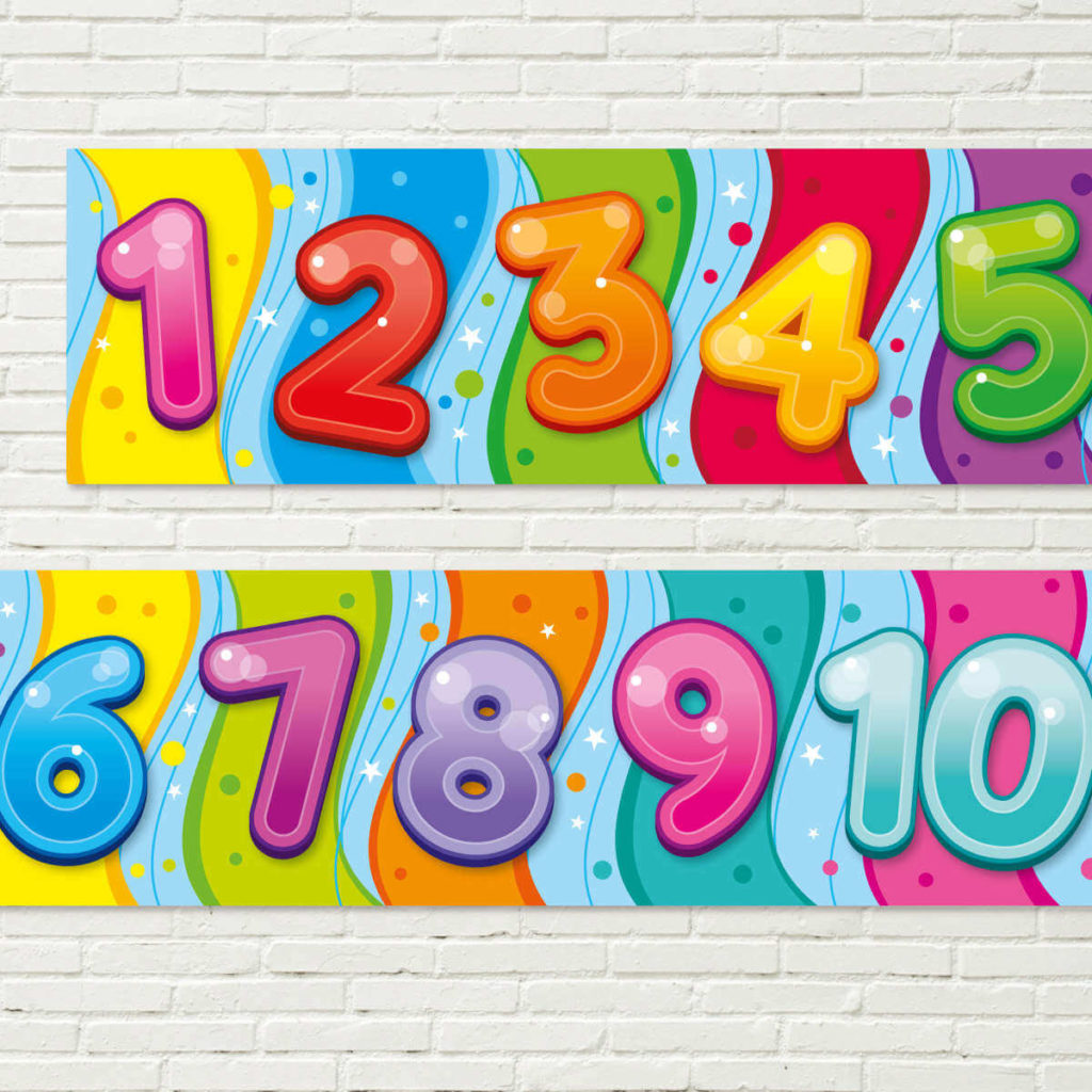 Numbers 1 to 10 poster - Maths classroom poster for schools