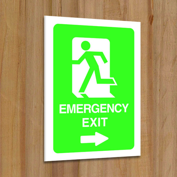 Emergency Exit Right Sign for Schools
