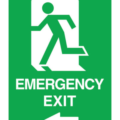 Emergency Exit Left Sign for Schools