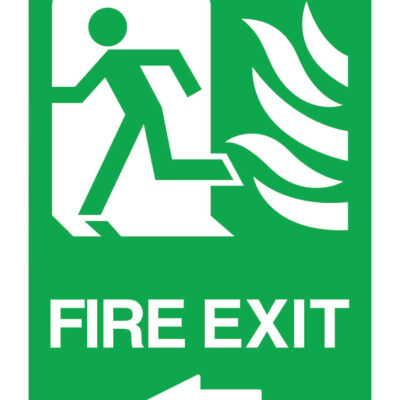 Fire Exit Left Sign for Schools