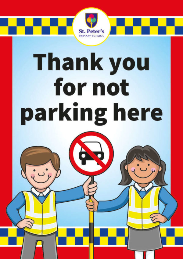 Thank You For Not Parking Here Sign for Schools