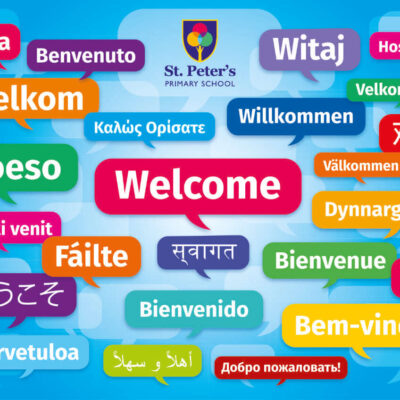 Multi-language Welcome Sign in Landscape Format for Schools Multi-language Welcome Sign in Landscape Format for Schools