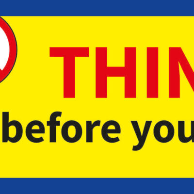 Think Before You Park Traffic Banner for Schools