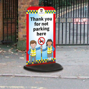 Thank You For Not Parking Here Traffic Pavement Sign for Schools