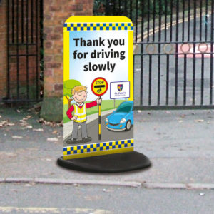 Thank You For Driving Slowly Ecoflex Pavement Traffic Sign for Schools