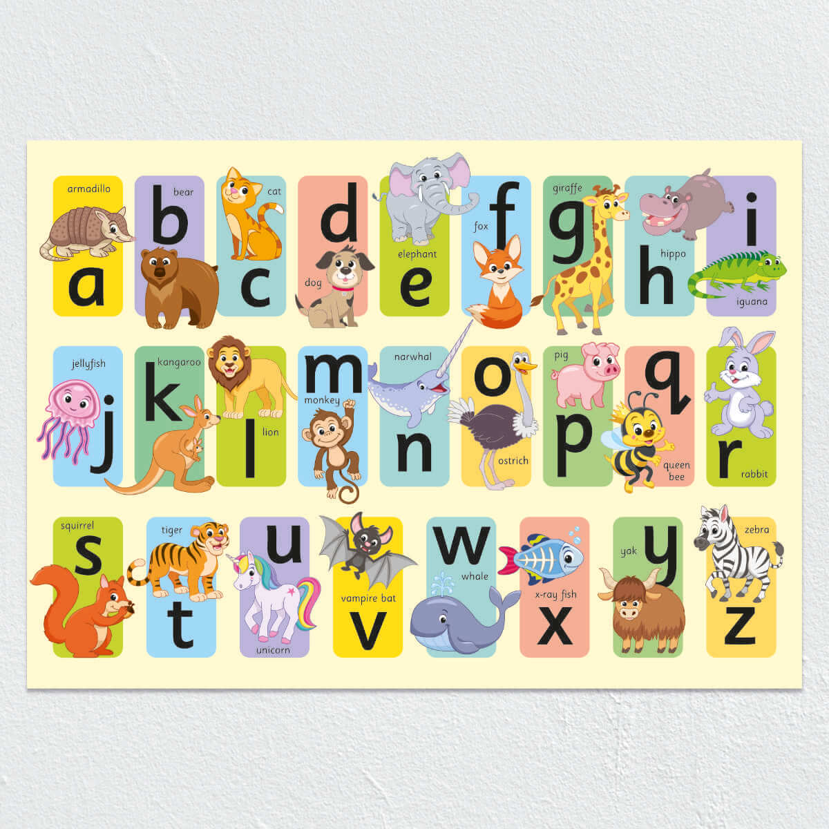 Alphabet Poster Beautifully Illustrated English Phonics Poster For