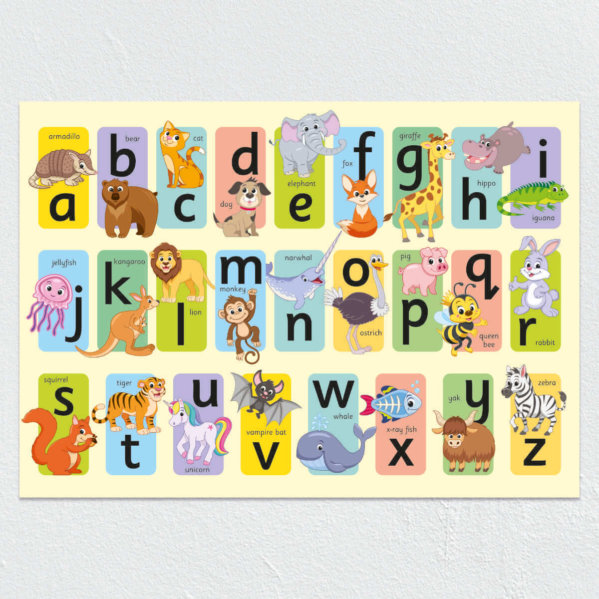 Alphabet Poster - Beautifully Illustrated English Phonics Poster for Schools