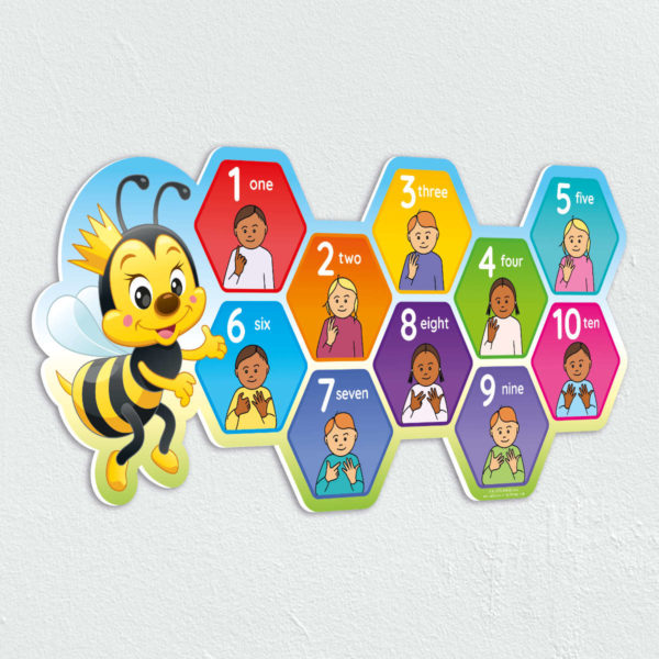 BSL Numbers 1 to 10 Sign - Set B - For Schools