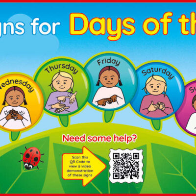 BSL Days of the Week Caterpillar British Sign Language Sign for Schools