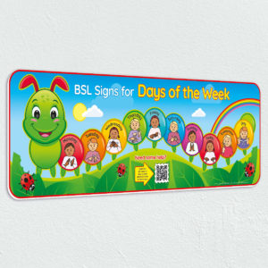 BSL Days of the Week Caterpillar British Sign Language Sign for Schools