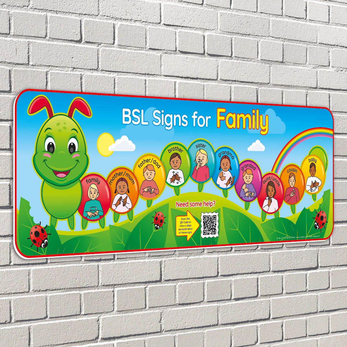 BSL Family Caterpillar British Sign Language Sign for Schools