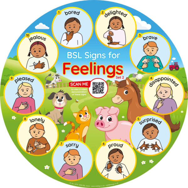 BSL Feelings Set 2 British Sign Language Sign for Schools