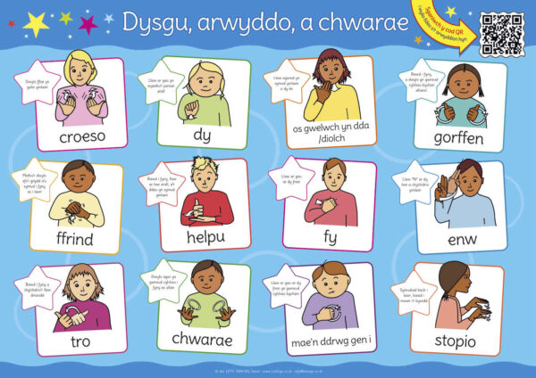 BSL Playground Words Welsh Sign - British Sign Language Sign for Schools