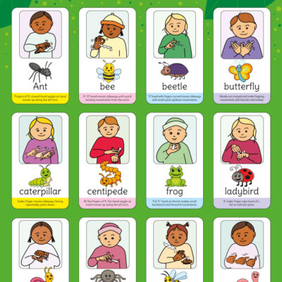 BSL Mini Beasts Sign for Schools
