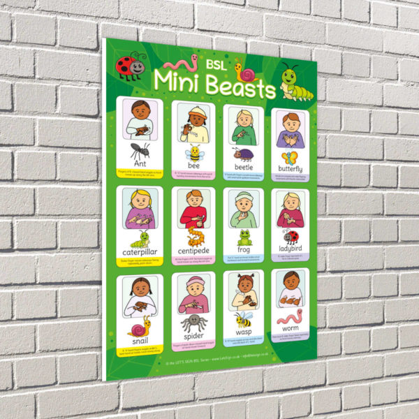 BSL Mini Beasts Sign for Schools