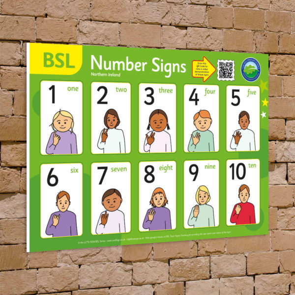 SSSBSL0020 BSL Numbers Sign Northern Ireland