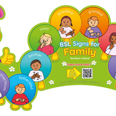 SSSBSL0025 BSL Family Shaped Sign Northern Ireland SSSBSL0025 BSL Family Shaped Sign Northern Ireland