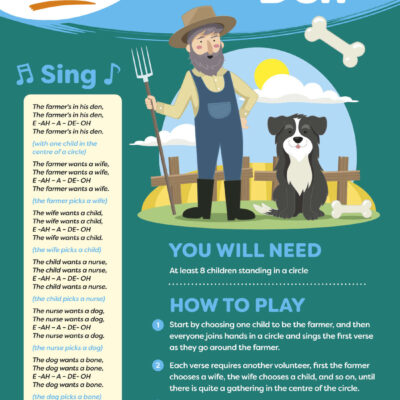 SSPLA0009 How to Play Farmers in the Den Sign for Schools