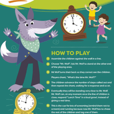 How to Play What's the Time Mr. Wolf Sign for Schools
