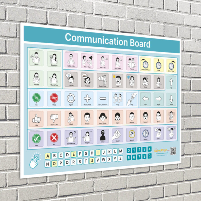 Communication Board for Schools - 50 Symbol Core Set